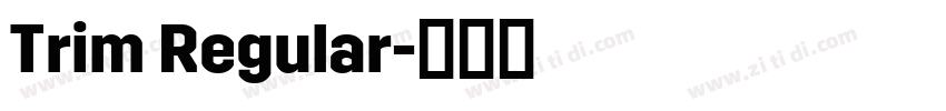 Trim Regular字体转换